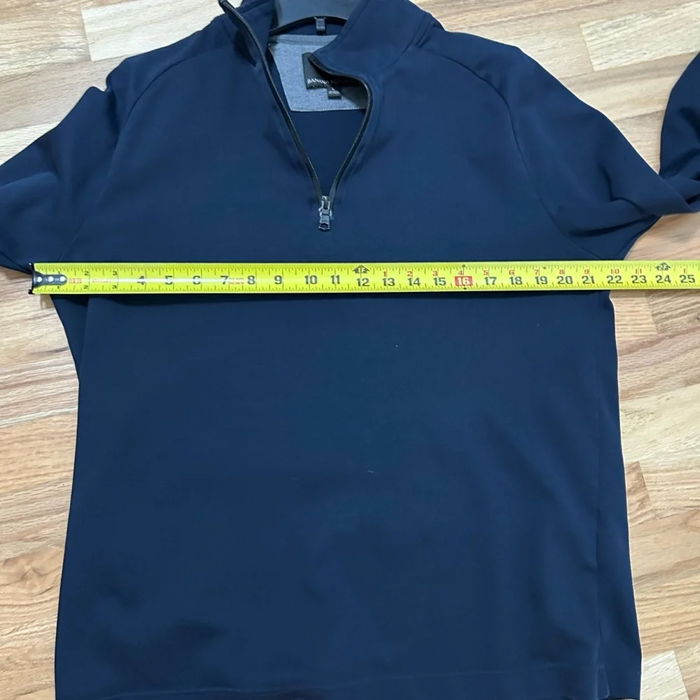 Banana Republic 1/4 zip pullover Navy Blue Men's Sweater sweatshirt large dressy